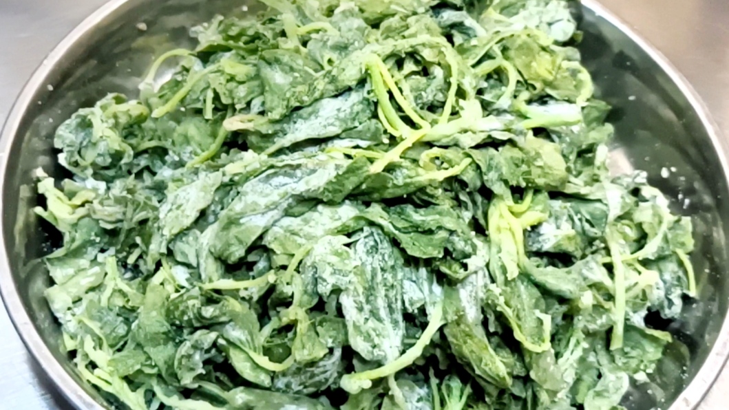 河南美食蒸银银菜,不粘不坨清淡美味