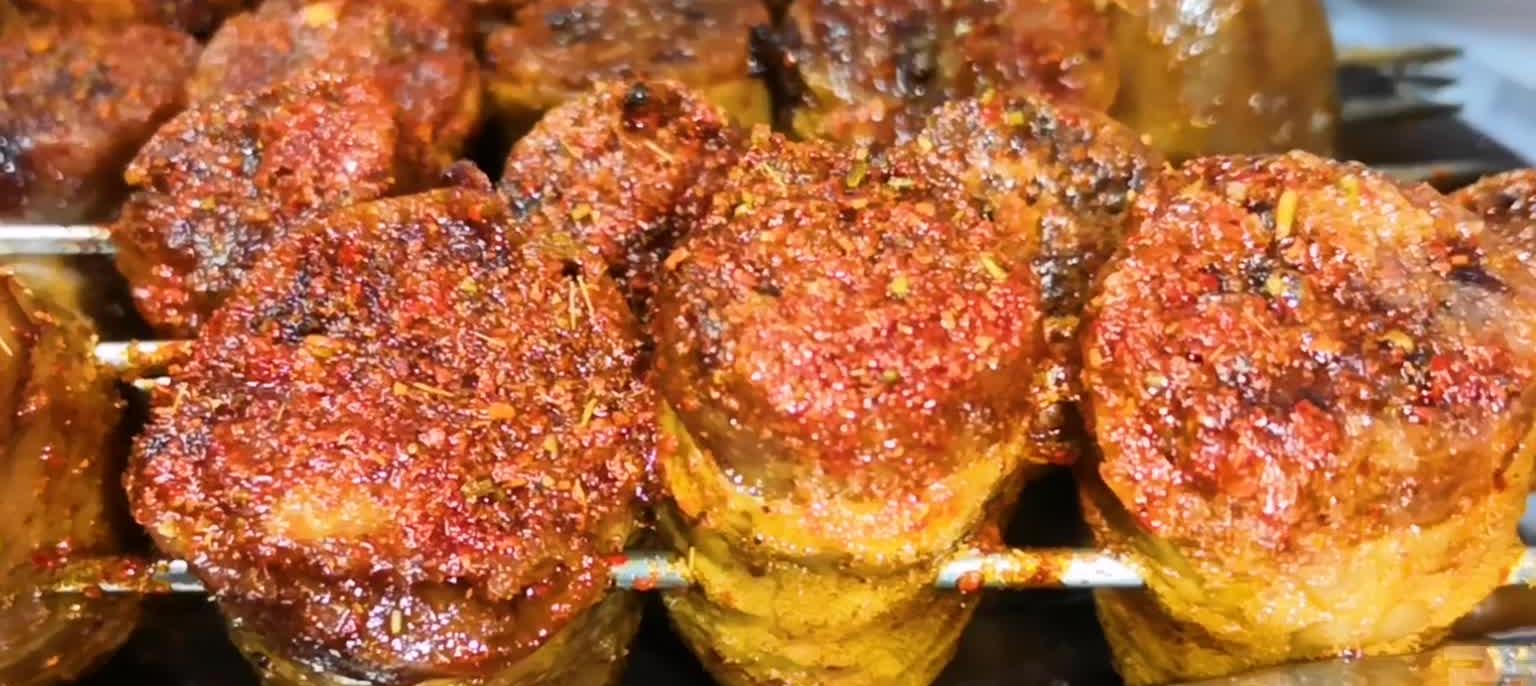 青海回族正宗烤羊肠,烤羊肉串,干拌面,炮仗面,舌尖上的美味