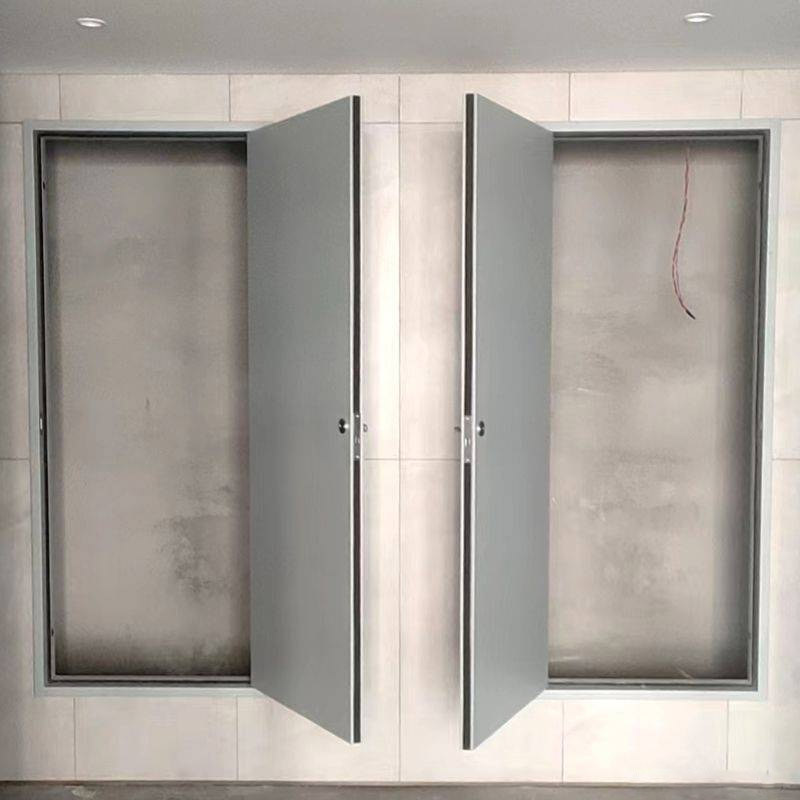 沈阳防火门生产厂家旋转天地轴无合页管道井钢制丙级防火门