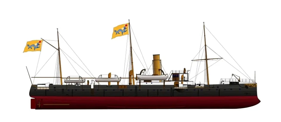 丰岛海战中,与日舰英勇作战的广乙号巡洋舰