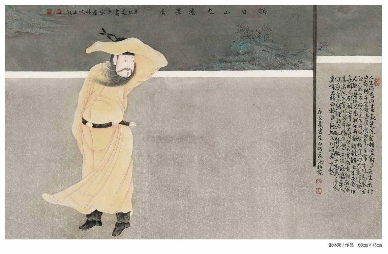 当代山水画家张林荣,画风文雅,意境深远