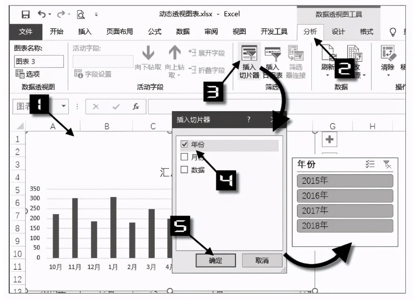 了解下excel的动态数据透视图吧