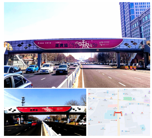 烟台过街天桥媒体广告投放,烟台过街天桥桥体灯箱广告投放折扣