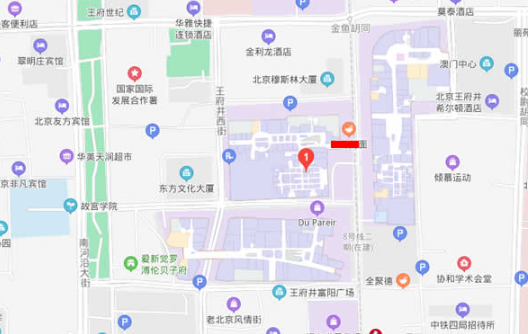 北京王府井地图位置图片