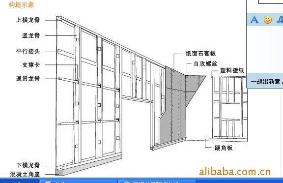 轻钢龙骨隔墙工程施工工艺和质量标准