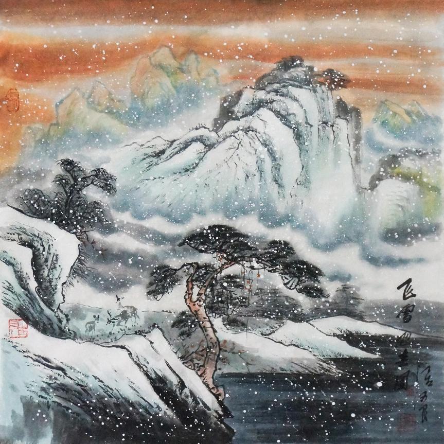 刘汉民雪景作品赏析