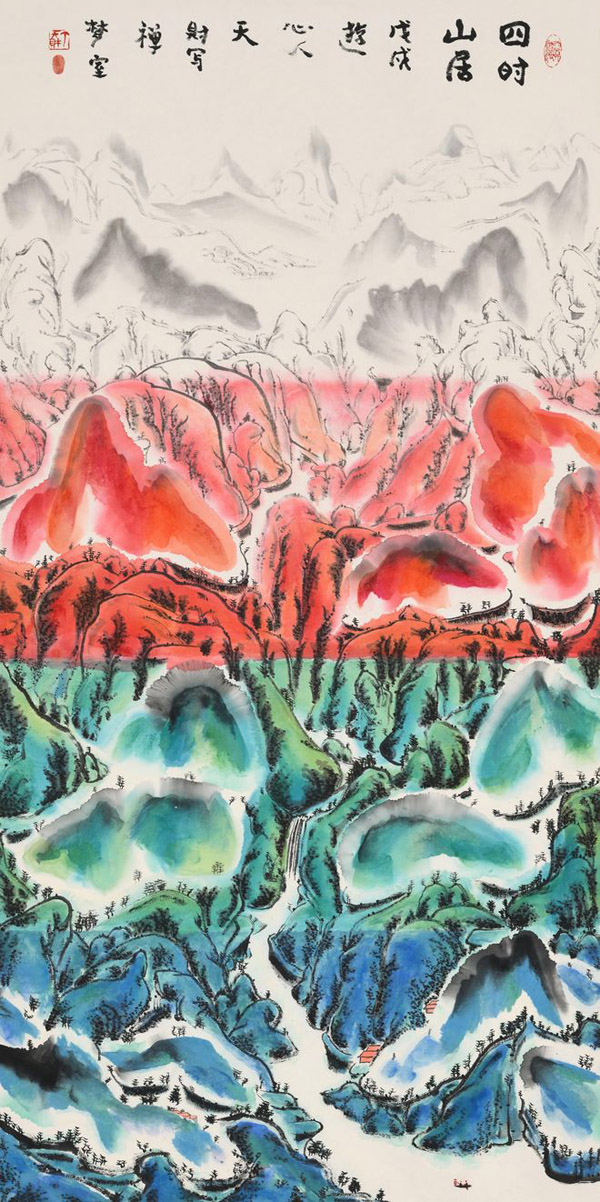 画家丁天财——法国卢浮宫 2023 国际艺术联创联展