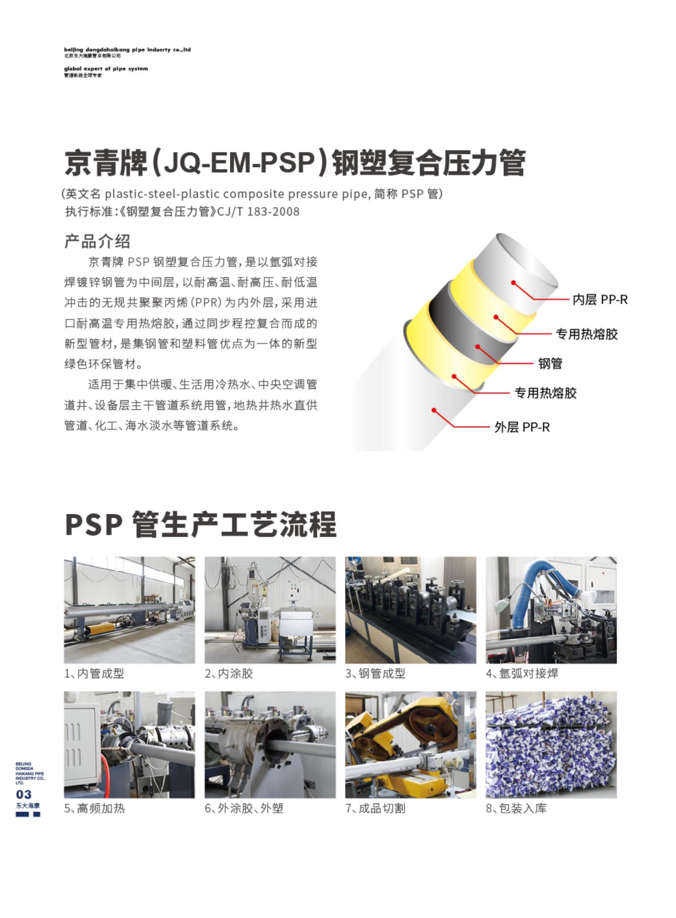 京青psp钢塑复合压力管道四大优势值得点赞