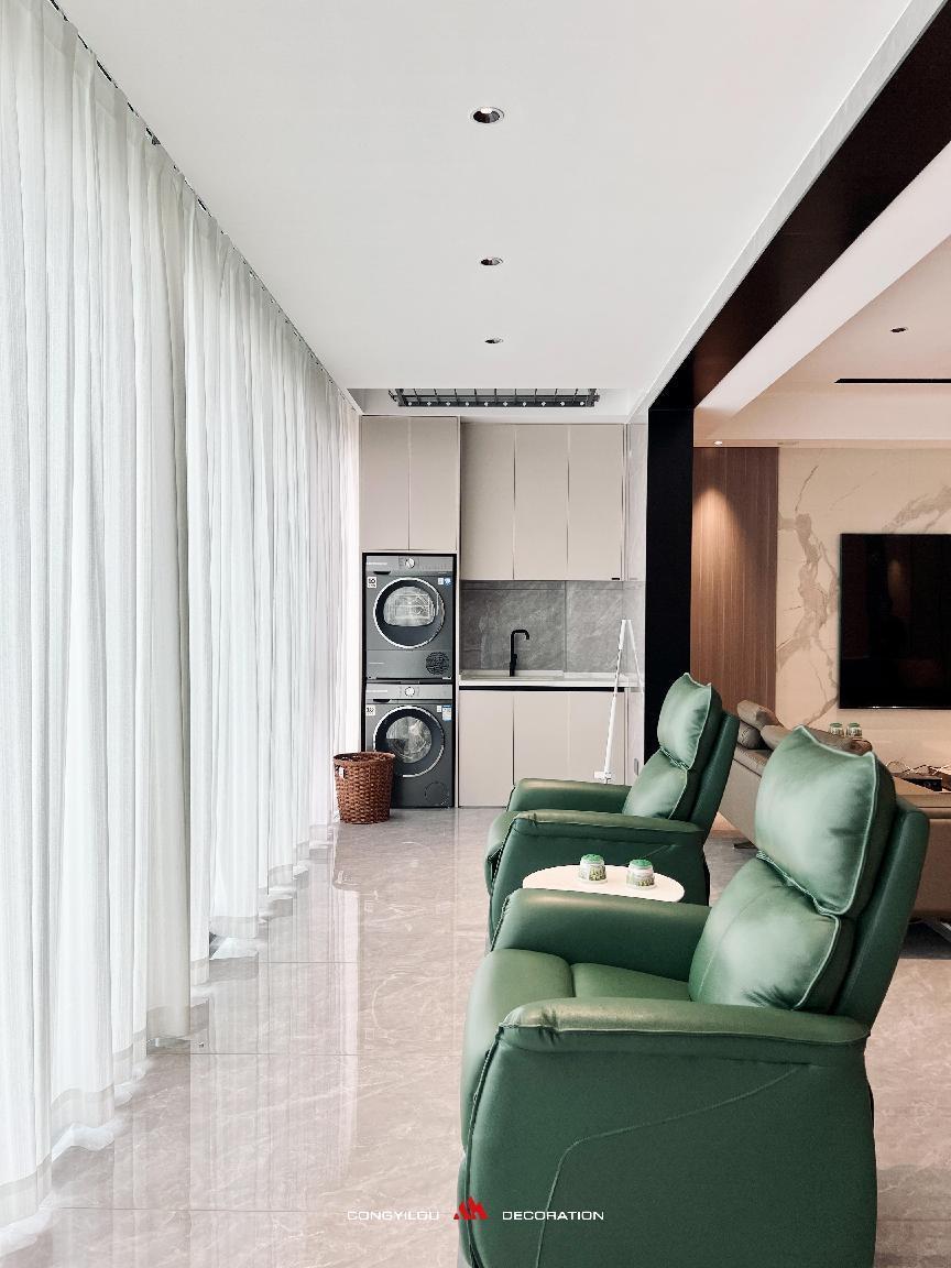 丛一楼现代轻奢风格案例,万科青山湖全案实景