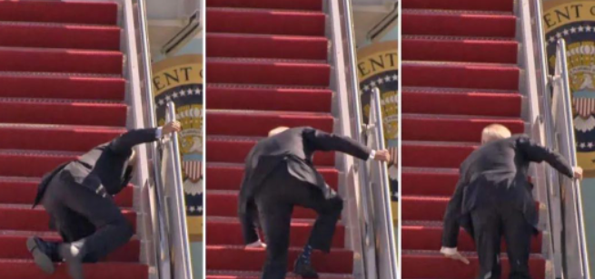 拜登摔了一个大跟头,引起全球的担心