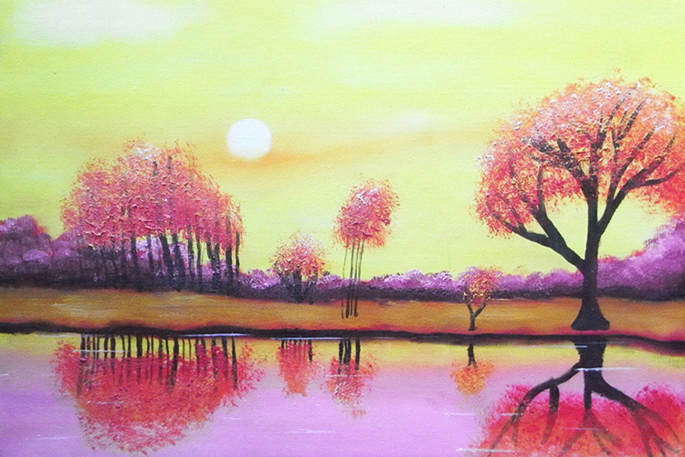 儿童画笔下的落日美景,每一张都是治愈系!