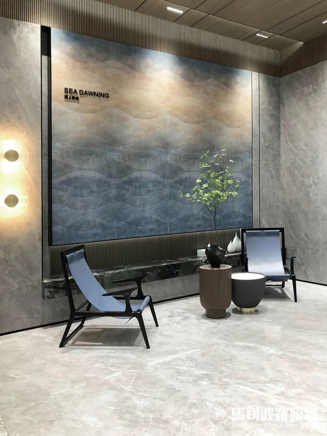 马可波罗岩板背景墙,客厅里的一道靓丽风景线