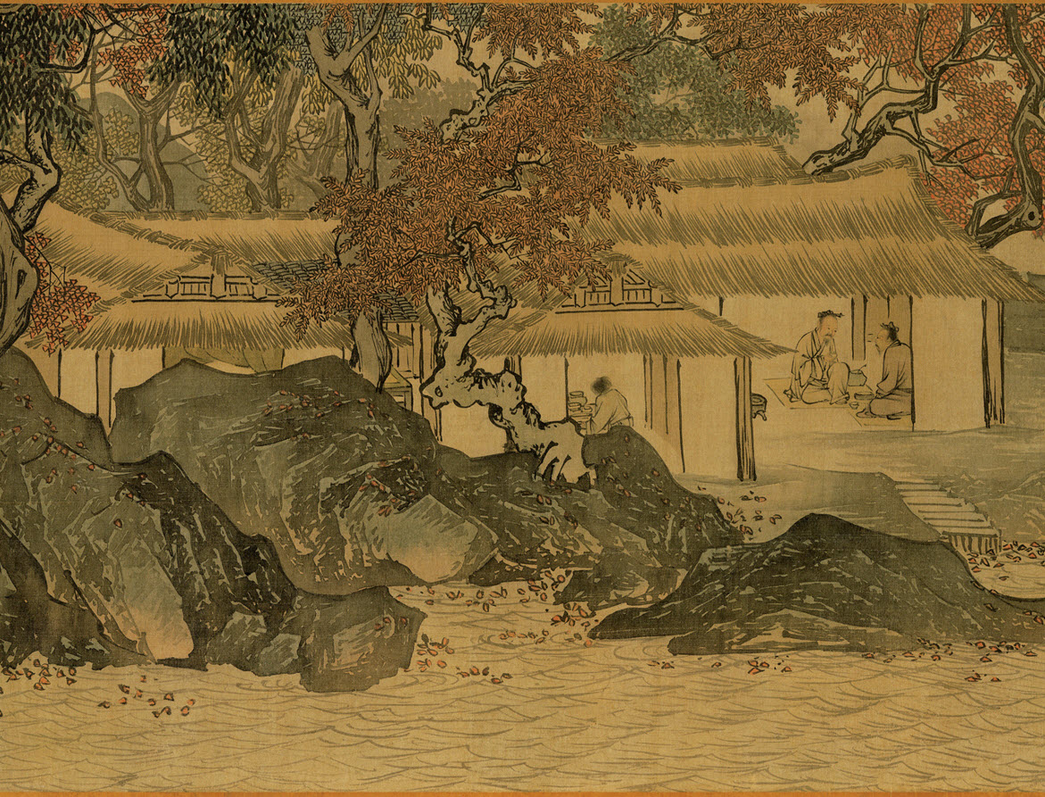 溪山渔隐图明唐寅