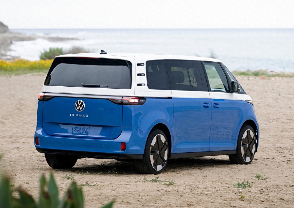 这才是新能源mpv该有的样子,全新大众id. buzz实拍,7座更宽敞