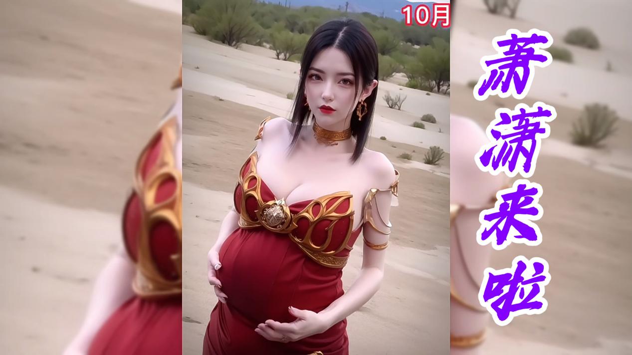 美杜莎怀孕被ai还原,女王十月怀胎阶段图,这效果萧炎也顶不住