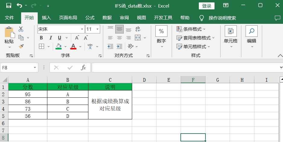 excel常用函数之ifs函数