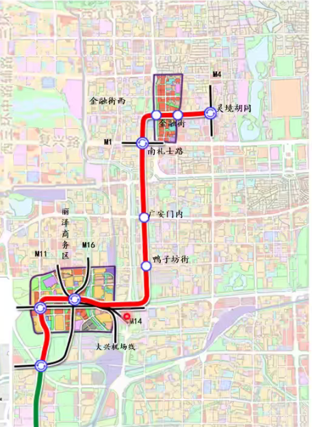 北京轨道交通第三期建设规划线路之丽金线