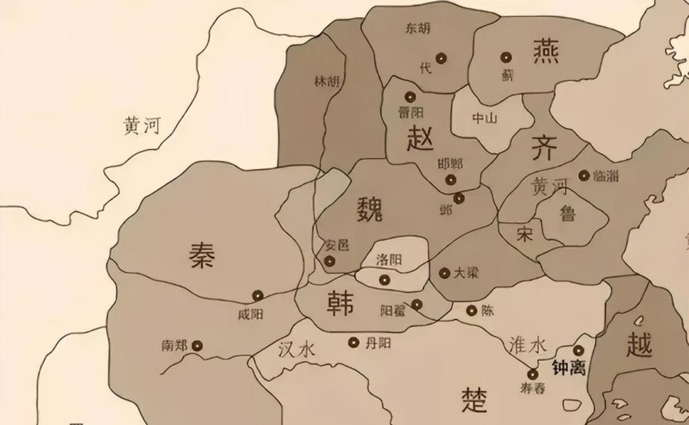 战国时期地图晚期图片