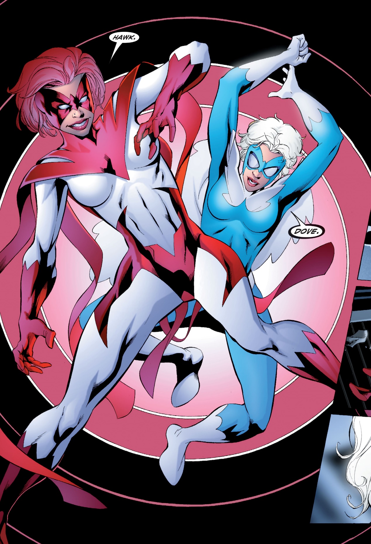 dc英雄团队战鹰与白鸽:战争与和平的象征