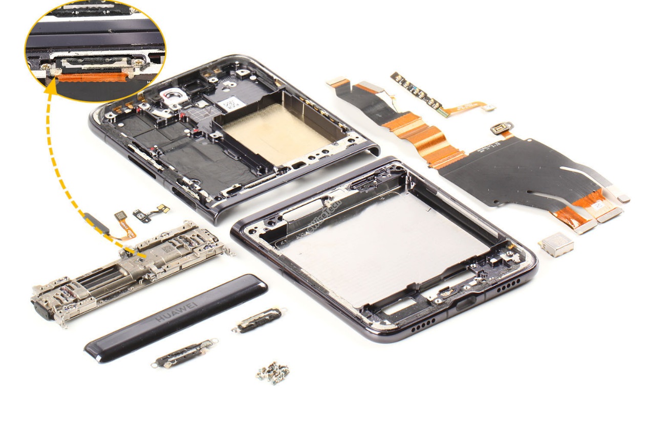 e拆解:华为 p50 pocket拆解,折叠机拆解还是有点难度的