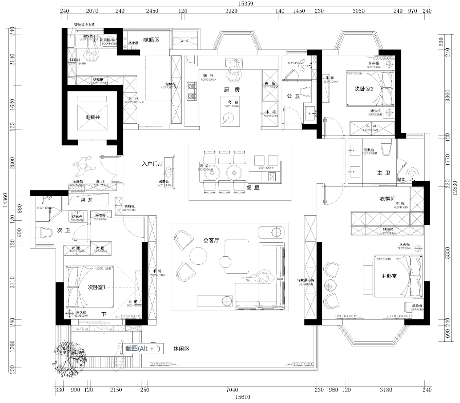 160平现代极简风,全开放式的大平层设计,舒适感拉满
