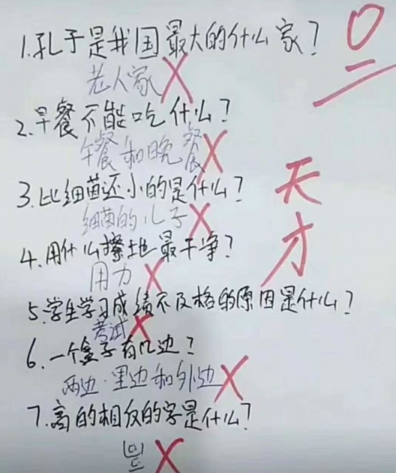 小学生的作业,奇葩下来能有多奇葩.