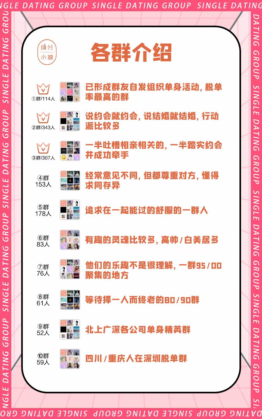 9个深圳相亲群,3000个ta等你来配对