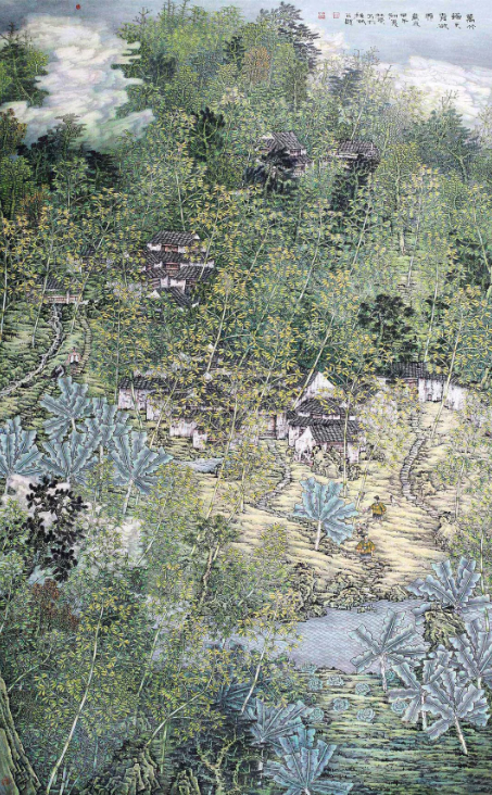 当代山水画家张林荣,画风文雅,意境深远