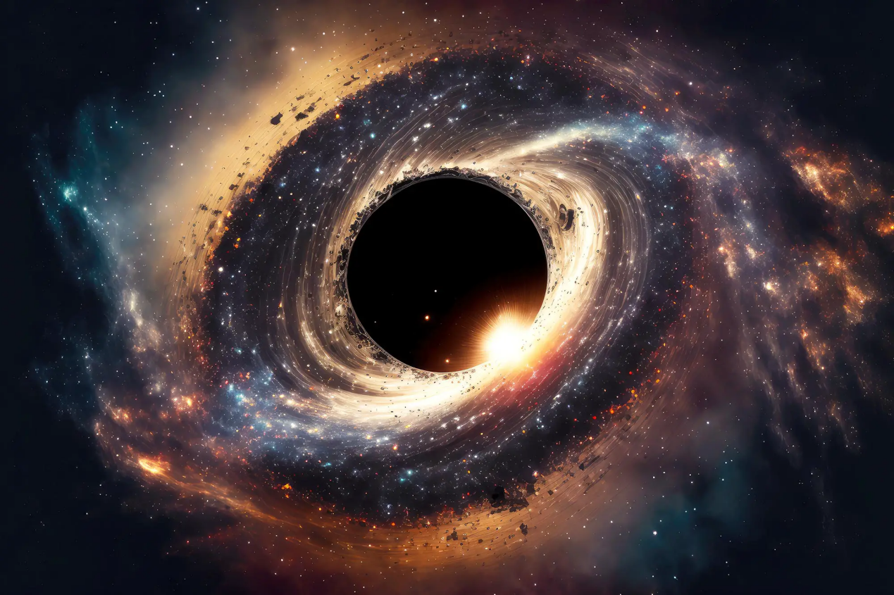 宇宙超大黑洞,质量是太阳的3百亿倍,引力透镜效应推动该发现?