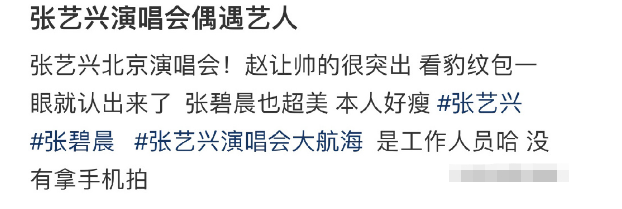 张碧晨现身张艺兴演唱会,疑男方赠票,被曝是私生饭偷拿男方底裤