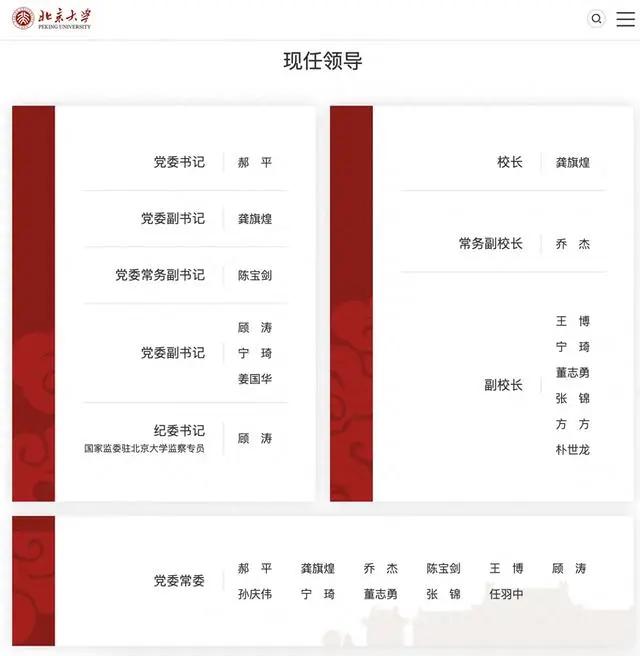 北京大学迎来4名校新领导,方方,朴世龙出任北京大学副校长