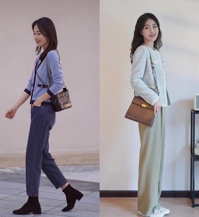 春秋很受宠的穿法小香风烟管裤百搭显腿长小个子