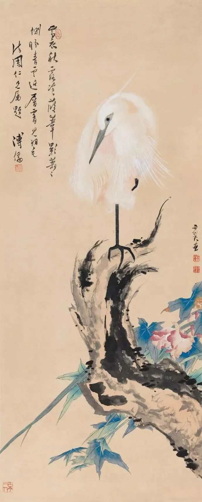 怡然自得!近代画家张其翼花鸟作品欣赏