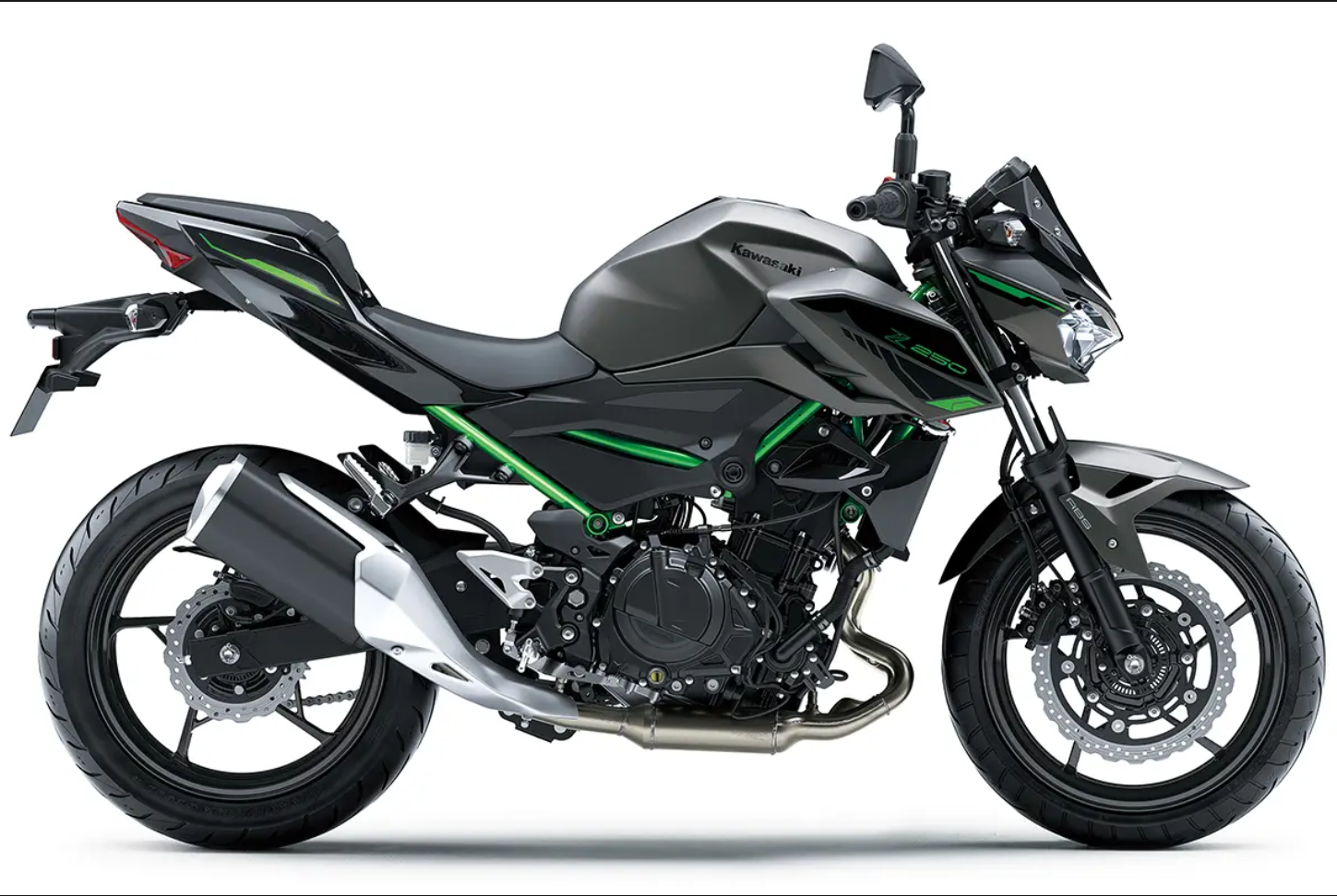 川崎kawasaki「z250」全新型号即将上市!气势满满绿色底盘设计