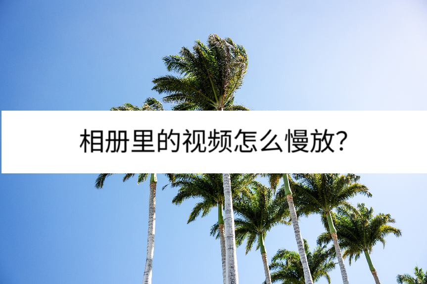 相册里的视频怎么慢放?原来如此