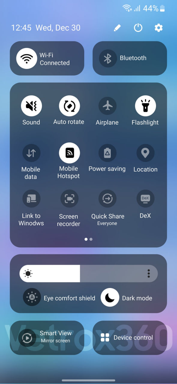 三星one ui 6系统界面曝光:快速功能面板大改