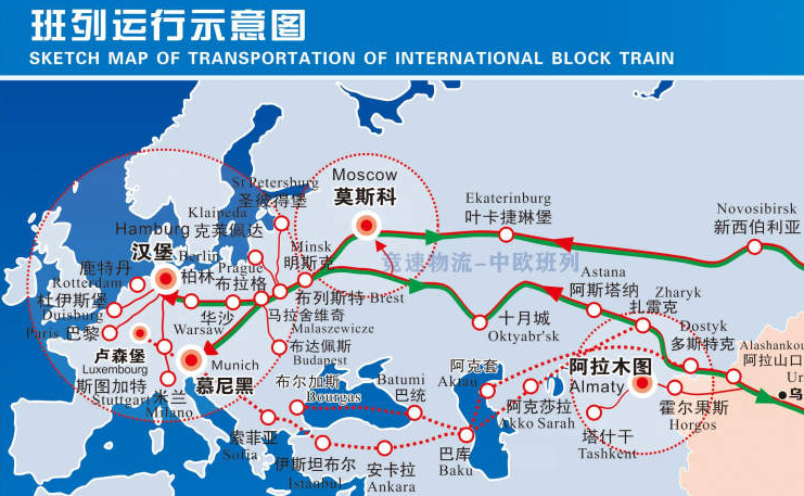 中欧班列立陶宛路线图图片