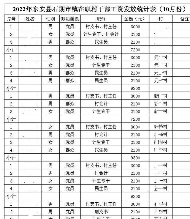 村幹部要漲工資了?村支書每月多少錢