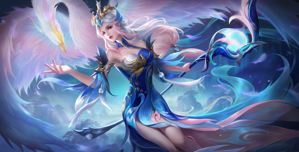 王者荣耀:李白凤求凰,王昭君凤凰于飞星传说皮肤上架,特效绝美