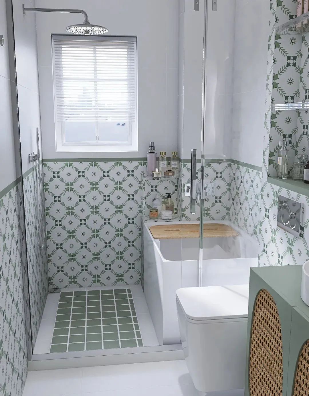 小卫生间,就别死磕淋浴房干湿分离了,学人家这样设计,太聪明!