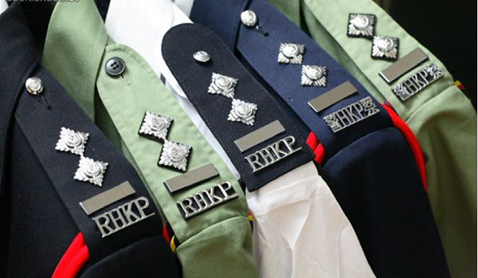 中国香港警察的警徽,警衔,警服