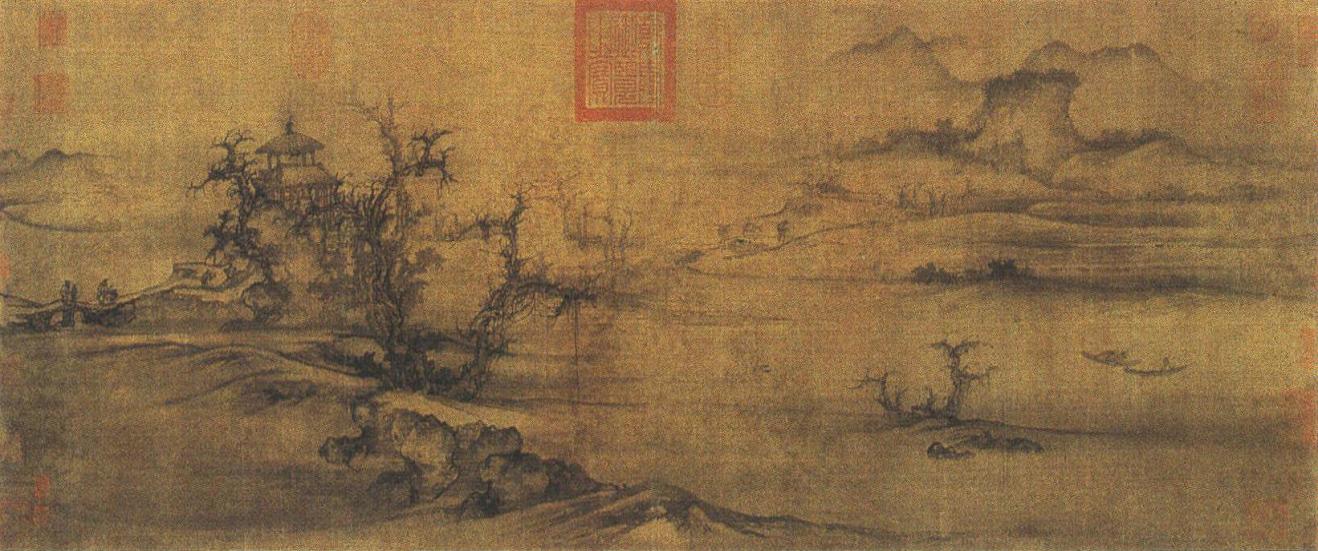 还原度超高的《树色平远图》卷轴绮丽又梦幻,收藏党必入!