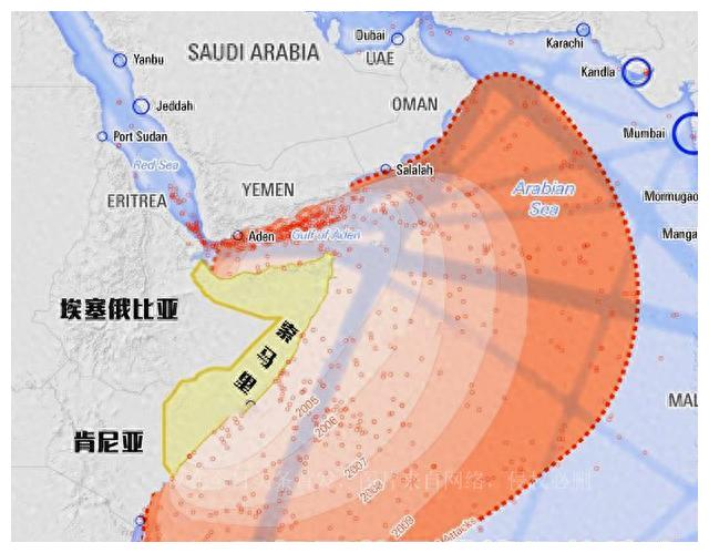 索马里海盗活动区域图图片