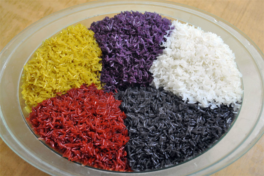 五色糯米美食制作方法,好吃又简单,快速解决孩子吃饭问题