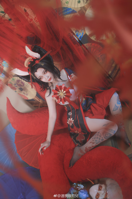 阴阳师:痒痒鼠玩家第一个式神没有之一,三尾狐cos