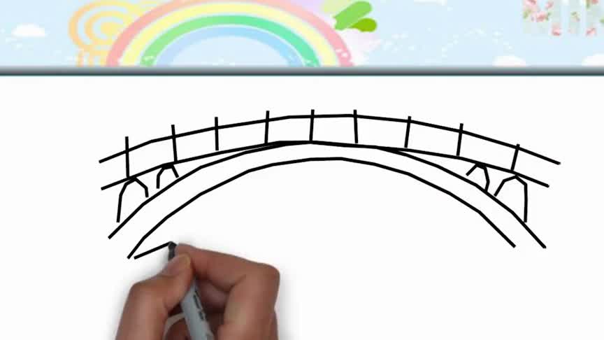 超级简单的赵州桥怎么画,详细的手绘简笔画法,快来看看吧