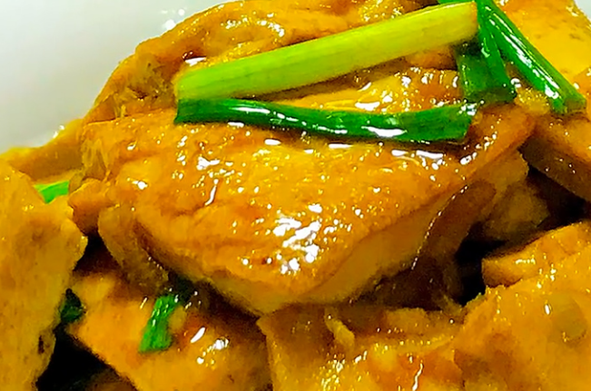 黄金豆腐家常做法,鲜香好吃,记住一个技巧,豆腐不易碎