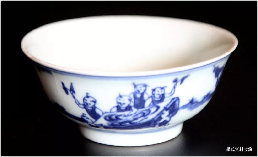 古瓷探妙成化青花九子碗