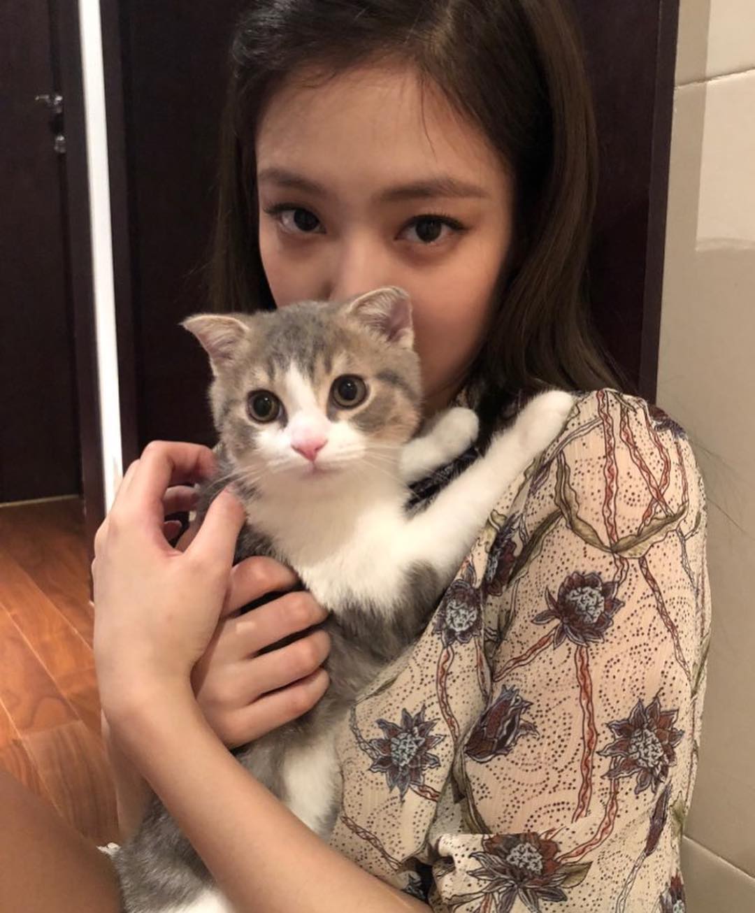 喵呜!您的小奶猫jennie抱着leo上线了