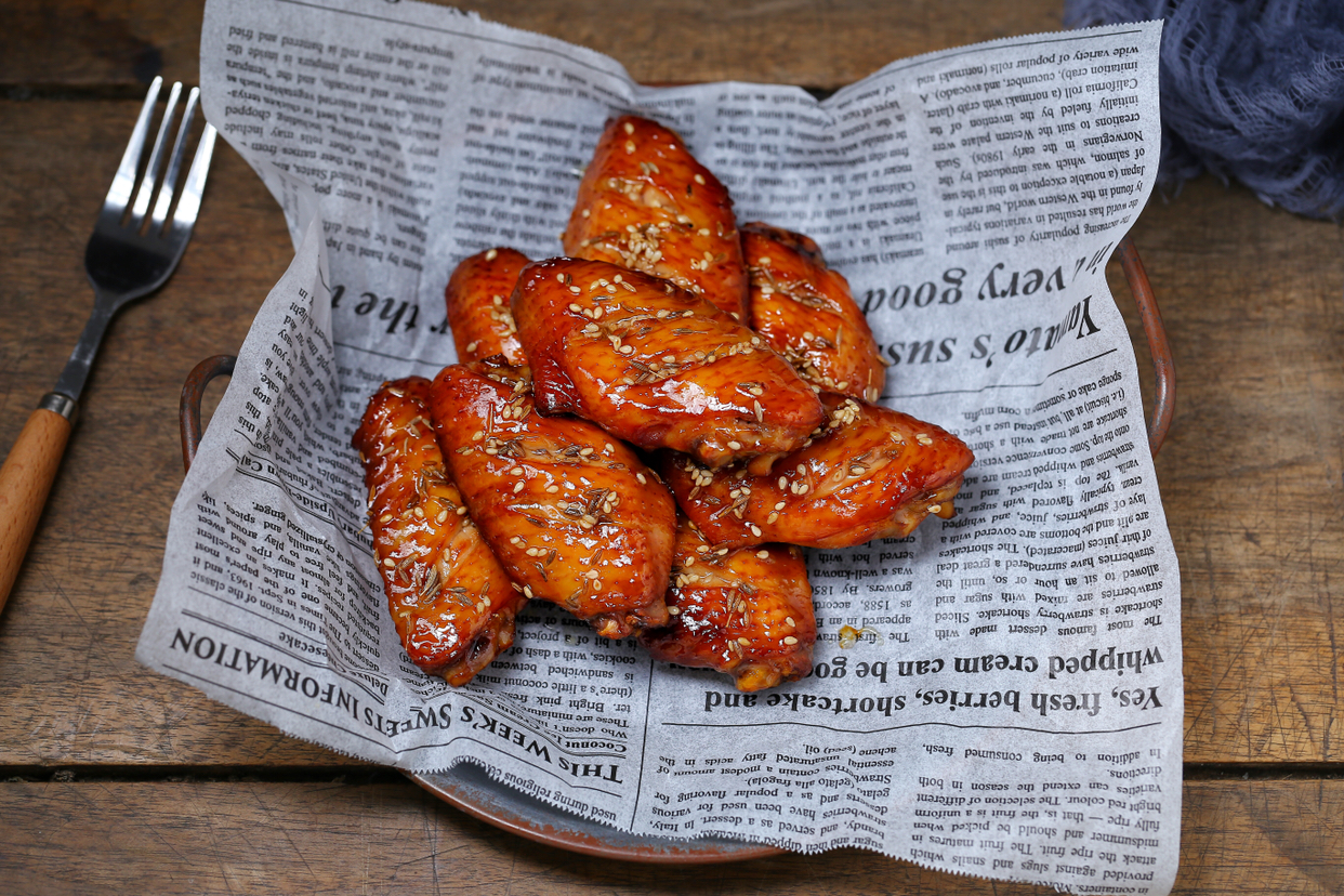【葱香蜜汁烤鸡翅】